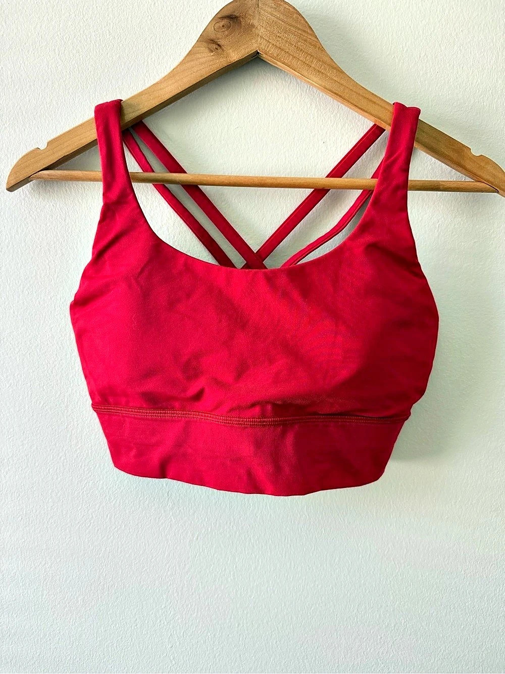 lululemon Free to Be Elevated Bra Pink Crisscross Sports Bra Size 8